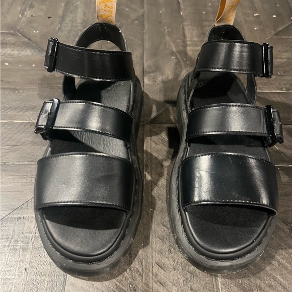 Dr. Martens Vegan Gryphon Black Sandals
